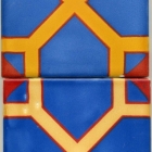 Unique 6x6 Blue Octagon 2 pc-2