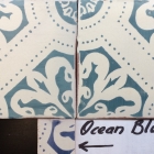 Deco Orleans Azul orillas frotadas sin mancha