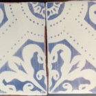 Deco Orleans Ocean Blue Claro orillas frotadas sin mancha