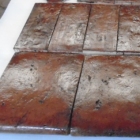 ANTIQUE RUSTIC BURGUNDY TERRACOTTA