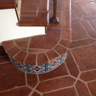 Antique Terra Cotta cut on the job to curved Stairs